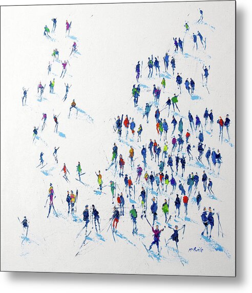 Skiing - Metal Prints