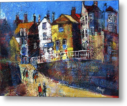 Robin Hood's Bay Red Dock - Metal Print